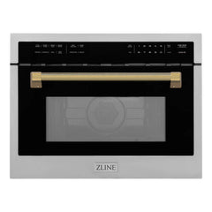 ZLINE Autograph Edition 24 in. 1.6 cu. ft. Built-in Convection Microwave Oven in Stainless Steel - MWOZ-24-K - The Home Selection