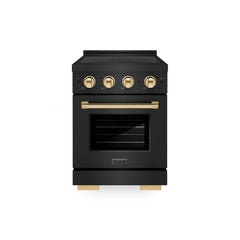 ZLINE Autograph Edition 24 in. 3.2 cu. ft. Paramount Induction Range with 3 Element Cooktop and Electric Convection Oven - SINR - The Home Selection