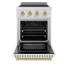 ZLINE Autograph Edition 24 in. 3.2 cu. ft. Paramount Induction Range with 3 Element Cooktop and Electric Convection Oven - SINRZ-WM-24 - The Home Selection