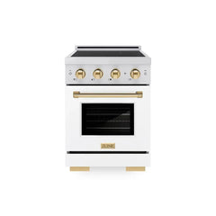 ZLINE Autograph Edition 24 in. 3.2 cu. ft. Paramount Induction Range with 3 Element Cooktop and Electric Convection Oven - SINRZ-WM-24 - The Home Selection