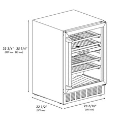 ZLINE Autograph Edition 24 in. Monument Dual Zone 44-Bottle Wine CoRWVZ-UD-24-G - The Home Selection