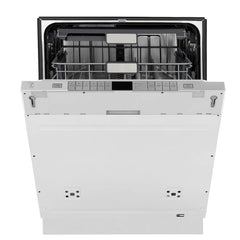 ZLINE Autograph Edition 24 in. Monument Series 3rd Rack Top Touch Control Tall Tub Dishwasher in Custom Panel Ready with Champagne Bronze Handle, 45dBa - DWMTZ-24-CB - The Home Selection