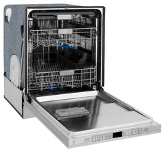 ZLINE Autograph Edition 24 in. Monument Series 3rd Rack Top Touch Control Tall Tub Dishwasher in Custom Panel Ready with Champagne Bronze Handle, 45dBa - DWMTZ-24-CB - The Home Selection