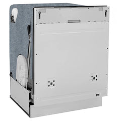 ZLINE Autograph Edition 24 in. Monument Series 3rd Rack Top Touch Control Tall Tub Dishwasher in Custom Panel Ready with Champagne Bronze Handle, 45dBa - DWMTZ-24-CB - The Home Selection