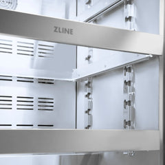 ZLINE Autograph Edition 24 in. Touchstone 151 Can Beverage Fridge With Panel Ready Glass Door And Matte Black Handle (RBSPOZ-24-MB) - The Home Selection