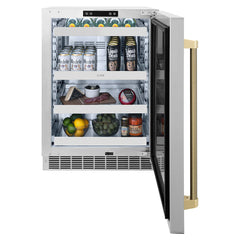 ZLINE Autograph Edition 24 in. Touchstone 151-Can Beverage Fridge with Solid Stainless Steel Door - RBSOZ-ST-24-K - The Home Selection
