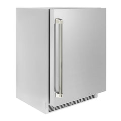 ZLINE Autograph Edition 24 in. Touchstone 151-Can Beverage Fridge with Solid Stainless Steel Door - RBSOZ-ST-24-K - The Home Selection