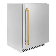 ZLINE Autograph Edition 24 in. Touchstone 151 Can Beverage Fridge With Solid Stainless Steel Door - RBSOZ-ST-24 - The Home Selection