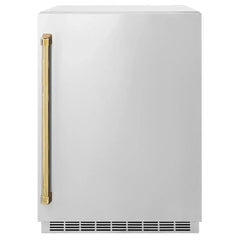 ZLINE Autograph Edition 24 in. Touchstone 151 Can Beverage Fridge With Solid Stainless Steel Door - RBSOZ-ST-24 - The Home Selection