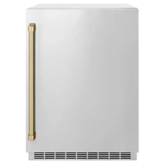 ZLINE Autograph Edition 24 in. Touchstone 151 Can Beverage Fridge With Solid Stainless Steel Door - RBSOZ-ST-24 - The Home Selection