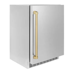 ZLINE Autograph Edition 24 in. Touchstone 151 Can Beverage Fridge With Solid Stainless Steel Door - RBSOZ-ST-24 - The Home Selection