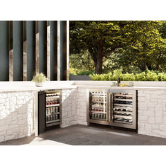 ZLINE Autograph Edition 24 in. Touchstone 151 Can Beverage Fridge With Stainless Steel Glass Door - RBSOZ-GS-24 - The Home Selection