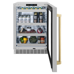 ZLINE Autograph Edition 24 in. Touchstone 151 Can Beverage Fridge With Stainless Steel Glass Door - RBSOZ-GS-24 - The Home Selection