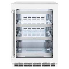 ZLINE Autograph Edition 24 in. Touchstone 151 Can Beverage Fridge With White Matte Glass Door - RBSO - The Home Selection