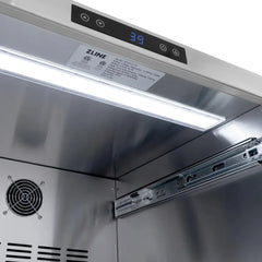ZLINE Autograph Edition 24 in. Touchstone 168 Can Outdoor-Rated Dual Refrigerator Drawer with Black Stainless Steel Doors - RDSO - The Home Selection