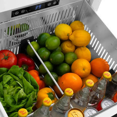 ZLINE Autograph Edition 24 in. Touchstone 168 Can Outdoor-Rated Dual Refrigerator Drawer with Black Stainless Steel Doors - RDSO - The Home Selection
