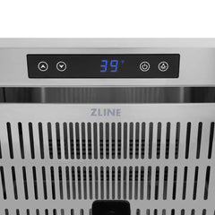 ZLINE Autograph Edition 24 in. Touchstone 168 Can Outdoor-Rated Dual Refrigerator Drawer with Black Stainless Steel Doors - RDSO - The Home Selection