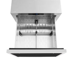 ZLINE Autograph Edition 24 in. Touchstone 168 Can Outdoor-Rated Dual Refrigerator Drawer with Panel-Ready Doors - RDSPOZ-24 - The Home Selection