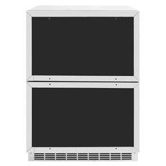 ZLINE Autograph Edition 24 in. Touchstone 168 Can Outdoor-Rated Dual Refrigerator Drawer with Panel-Ready Doors - RDSPOZ-24 - The Home Selection