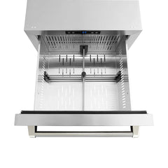 ZLINE Autograph Edition 24 in. Touchstone 168 Can Outdoor-Rated Dual Refrigerator Drawer with Stainless Steel Doors - RDSOZ-ST-24-K - The Home Selection