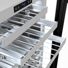 ZLINE Autograph Edition 24 in. Touchstone Dual Zone 44 Bottle Wine Cooler With Panel Ready Glass Door - RWDPOZ-24 - The Home Selection