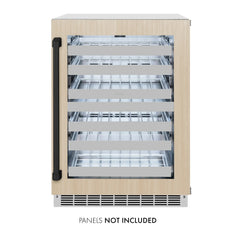 ZLINE Autograph Edition 24 in. Touchstone Dual Zone 44 Bottle Wine Cooler With Panel Ready Glass Door - RWDPOZ-24 - The Home Selection