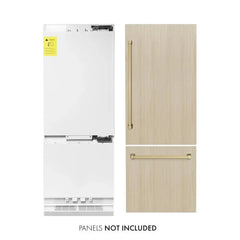 ZLINE Autograph Edition 30 in. 16.1 cu. ft. Panel Ready Built-In Bottom Freezer Refrigerator with Water Dispenser and Ice Maker - RBIV - The Home Selection