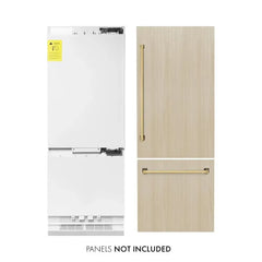 ZLINE Autograph Edition 30 in. 16.1 cu. ft. Panel Ready Built-In Bottom Freezer Refrigerator with Water Dispenser and Ice Maker - RBIV - The Home Selection