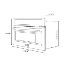 ZLINE Autograph Edition 30 in. 1.6 cu. ft. Built-in Convection Microwave Oven in Stainless Steel - MWOZ-30-K - The Home Selection