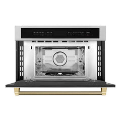 ZLINE Autograph Edition 30 in. 1.6 cu. ft. Built-in Convection Microwave Oven in Stainless Steel - MWOZ-30-K - The Home Selection