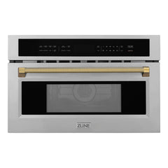 ZLINE Autograph Edition 30 in. 1.6 cu. ft. Built-in Convection Microwave Oven in Stainless Steel - MWOZ-30-K - The Home Selection