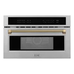 ZLINE Autograph Edition 30 in. 1.6 cu. ft. Built-in Convection Microwave Oven in Stainless Steel - MWOZ-30-K - The Home Selection