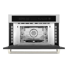 ZLINE Autograph Edition 30 in. 1.6 cu. ft. Built-in Convection Microwave Oven in Stainless Steel - MWOZ-30-K - The Home Selection