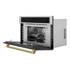 ZLINE Autograph Edition 30 in. 1.6 cu. ft. Built-in Convection Microwave Oven in Stainless Steel - MWOZ-30-K - The Home Selection