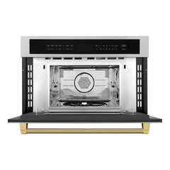 ZLINE Autograph Edition 30 in. 1.6 cu. ft. Built-in Convection Microwave Oven in Stainless Steel - MWOZ-30-K - The Home Selection