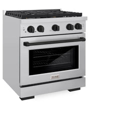 ZLINE Autograph Edition 30 in. 4.2 cu. ft. Paramount Dual Fuel Range with 4 Burner Gas Cooktop and Electric Convection Oven - SDR - The Home Selection
