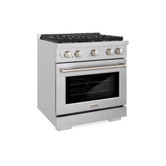 ZLINE Autograph Edition 30 in. 4.2 cu. ft. Paramount Dual Fuel Range with 4 Burner Gas Cooktop and Electric Convection Oven - SDR - The Home Selection