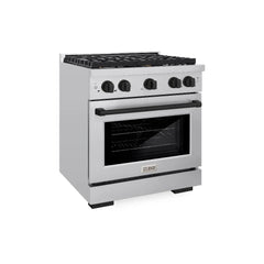 ZLINE Autograph Edition 30 in. 4.2 cu. ft. Paramount Dual Fuel Range with 4 Burner Gas Cooktop and Electric Convection Oven - SDR - The Home Selection