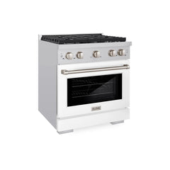 ZLINE Autograph Edition 30 in. 4.2 cu. ft. Paramount Dual Fuel Range with 4 Burner Gas Cooktop and Electric Convection Oven - SDR - The Home Selection