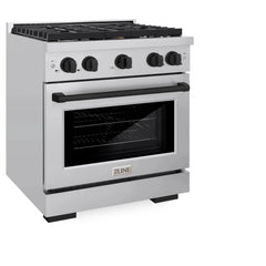 ZLINE Autograph Edition 30 in. 4.2 cu. ft. Paramount Gas Range with 4 Burner Cooktop and Convection Gas Oven in Stainless Steel - SGRZ-30 - The Home Selection