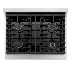ZLINE Autograph Edition 30 in. 4.2 cu. ft. Paramount Gas Range with 4 Burner Cooktop and Convection Gas Oven - SGRZ-30-CB - The Home Selection
