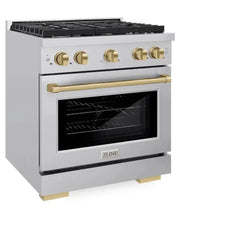 ZLINE Autograph Edition 30 in. 4.2 cu. ft. Paramount Gas Range with 4 Burner Cooktop and Convection Gas Oven - SGRZ-30-CB - The Home Selection