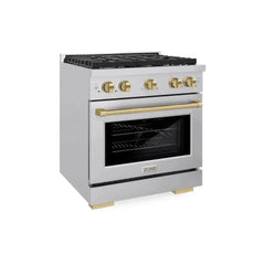 ZLINE Autograph Edition 30 in. 4.2 cu. ft. Paramount Gas Range with 4 Burner Cooktop and Convection Gas Oven - SGRZ-30-CB - The Home Selection