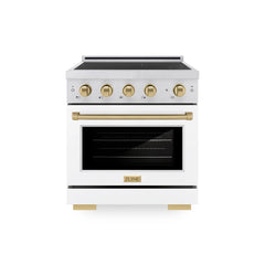 ZLINE Autograph Edition 30 in. 4.2 cu. ft. Paramount Induction Range with 4 Element Cooktop and Electric Convection Oven - SINR - The Home Selection