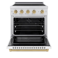 ZLINE Autograph Edition 30 in. 4.2 cu. ft. Paramount Induction Range with 4 Element Cooktop and Electric Convection Oven - SINR - The Home Selection