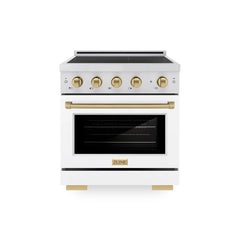 ZLINE Autograph Edition 30 in. 4.2 cu. ft. Paramount Induction Range with 4 Element Cooktop and Electric Convection Oven - SINR - The Home Selection