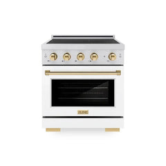 ZLINE Autograph Edition 30 in. 4.2 cu. ft. Paramount Induction Range with 4 Element Cooktop and Electric Convection Oven - SINR - The Home Selection