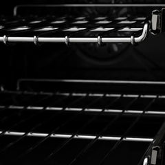ZLINE Autograph Edition 36" 4.6 cu. ft. Dual Fuel Range with Gas Stove and Electric Oven in Stainless Steel with Black Matte Door - RAZ-BLM-36 - The Home Selection