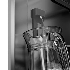 ZLINE Autograph Edition 36 in. 19.6 cu. ft. French Door Built-In Bottom Freezer Refrigerator with Water Dispenser and Ice Maker in Stainless Steel with Stainless Steel Interior - SRBIVZ-304-36 - The Home Selection