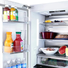 ZLINE Autograph Edition 36 in. 19.6 cu. ft. Panel Ready French Door Built-In Bottom Freezer Refrigerator with Water Dispenser and Ice Maker - RBIVZ-36 - The Home Selection